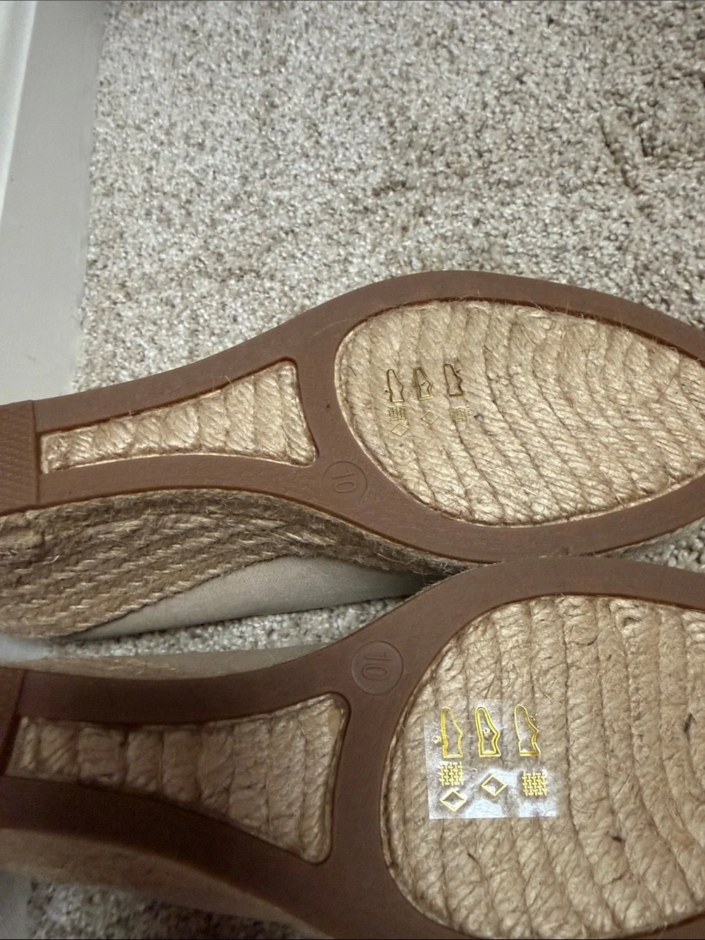 J. Crew Factory Flax Canvas Espadrille Wedge Pumps